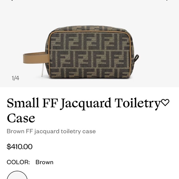 Authentic Fendi Brown Toiletry Bag  Monogram - Picture 11 of 11